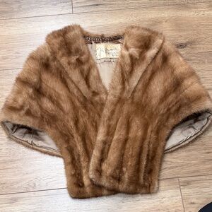 Vintage Brown Mink Fur Stole